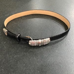Brighton black lizard silver belt M EUC